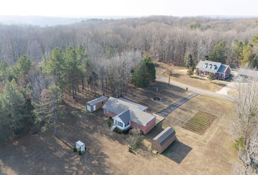 View from above of property