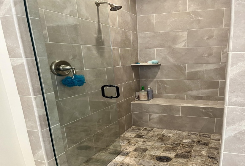 Bathroom with a shower stall