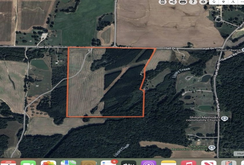 Map / location with property parcel outlined