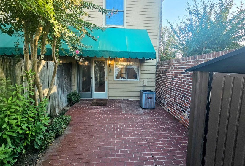 Fenced backyard featuring a patio area