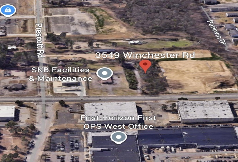 Aerial view of property's location