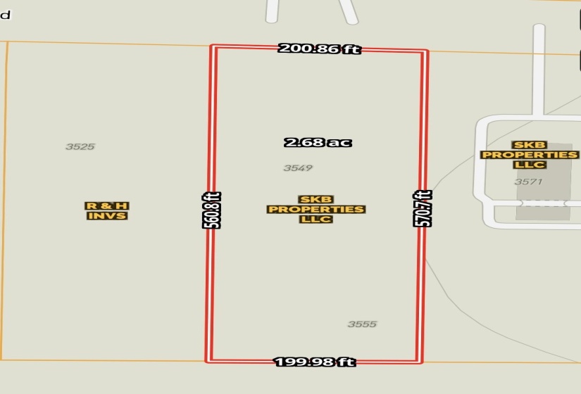 Map of parcels