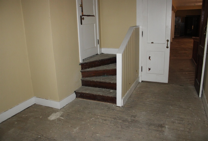 Stairs with baseboards