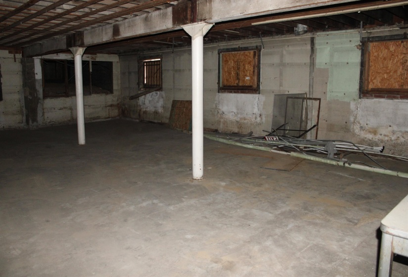 View of unfinished basement