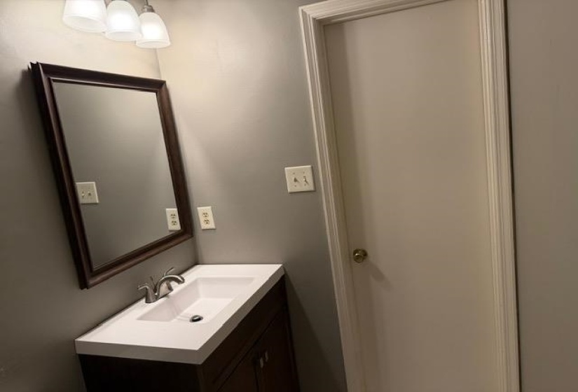 Bathroom featuring vanity