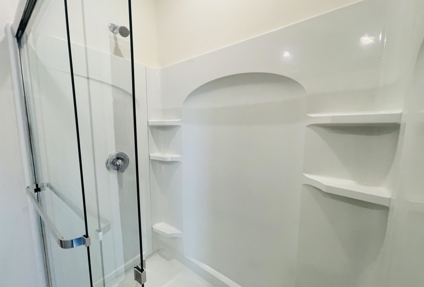 Bathroom with a stall shower