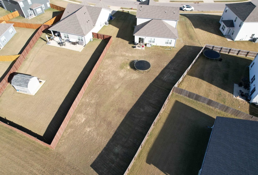 Aerial view of residential area