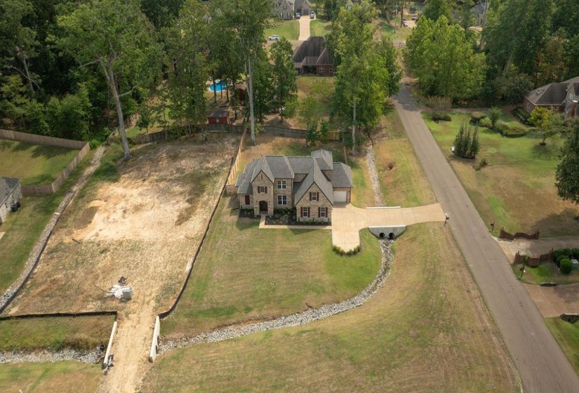 View from above of property