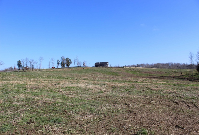 View of yard with a view of countryside