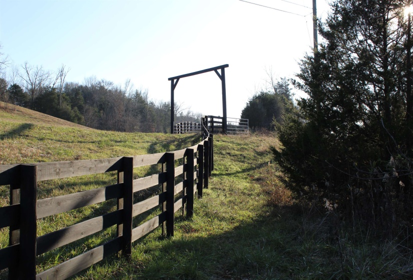View of yard with a view of countryside