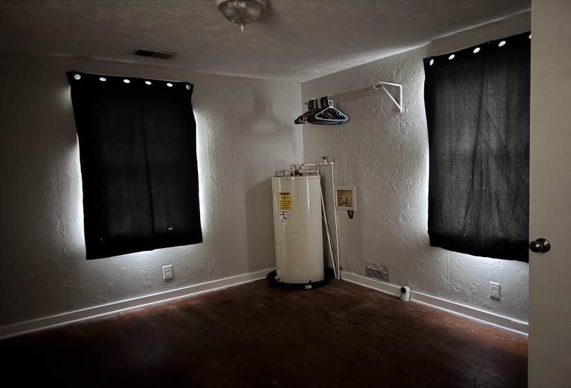 Utility room with water heater