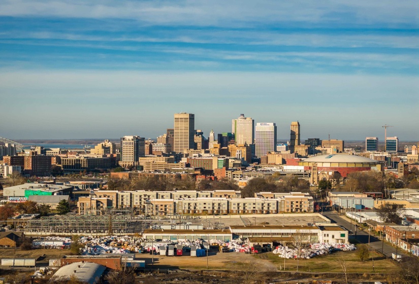 View of city skyline