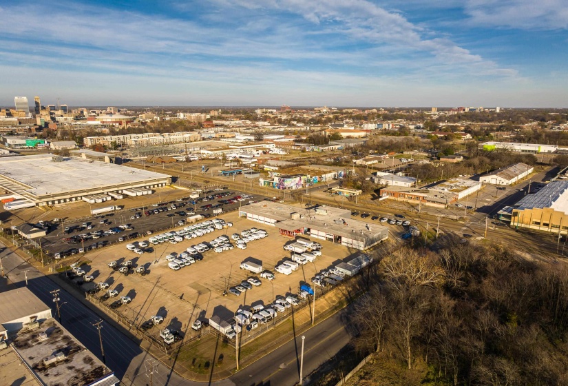 Drone / aerial view of industrial structures