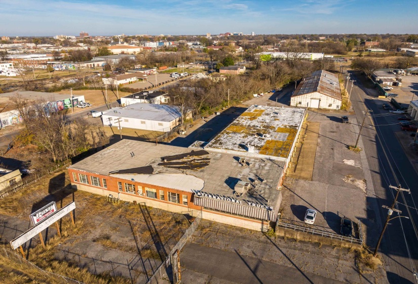 Bird's eye view of industrial structures