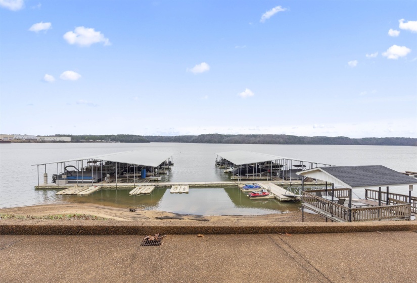 Dock with a water view