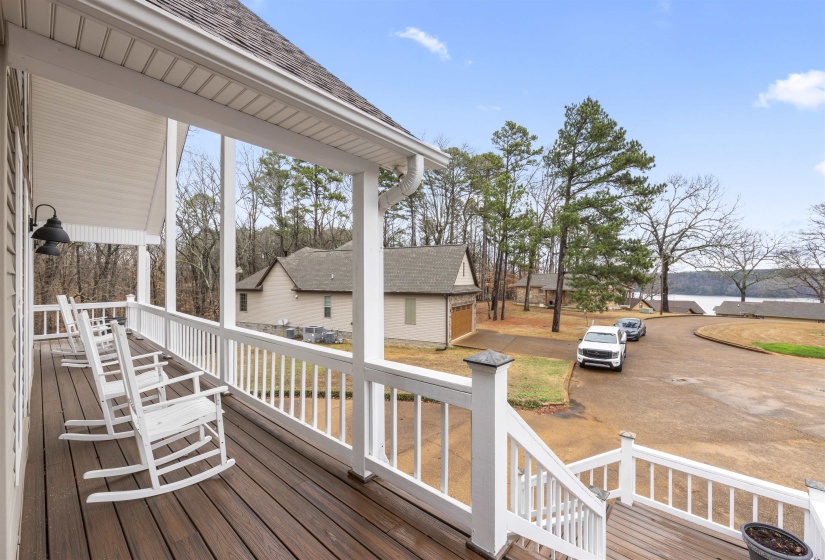 Deck with a water view