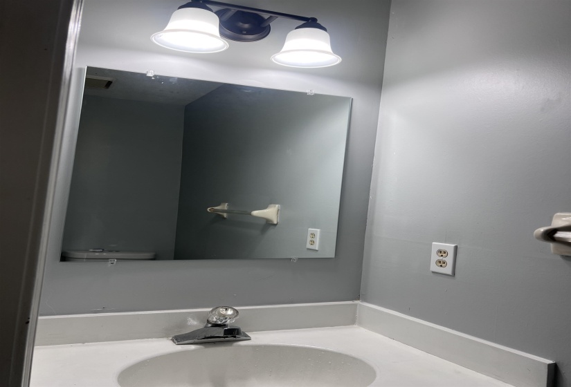 Bathroom featuring vanity