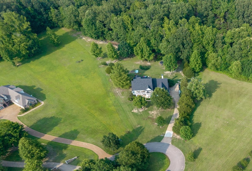 Aerial view of property's location featuring rural landscape