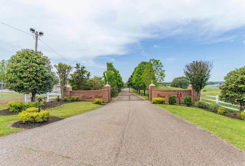 View of street with a gate