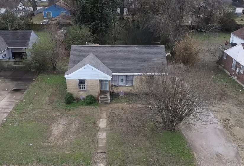 View from above of property