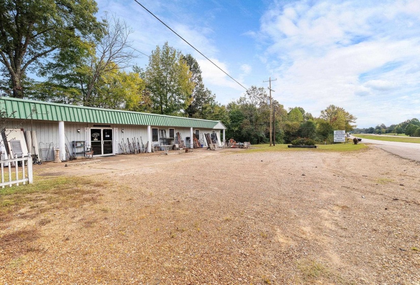View of horse barn