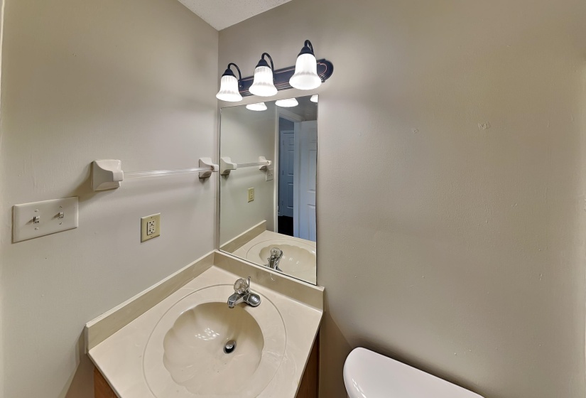 Bathroom featuring toilet and vanity
