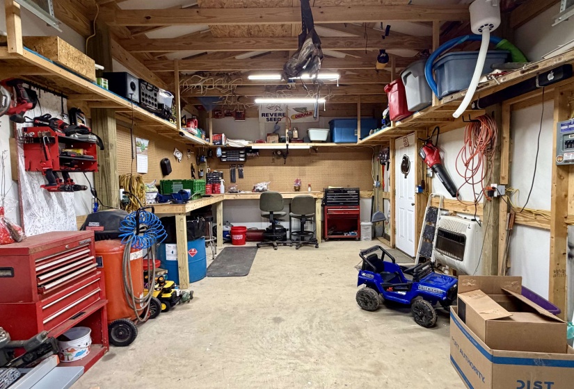 Storage room with heating unit