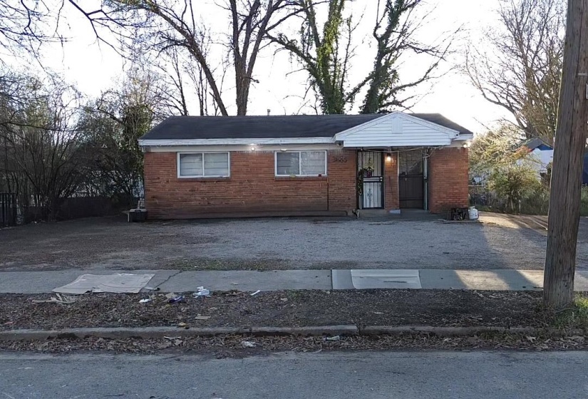 View of front facade with brick siding
