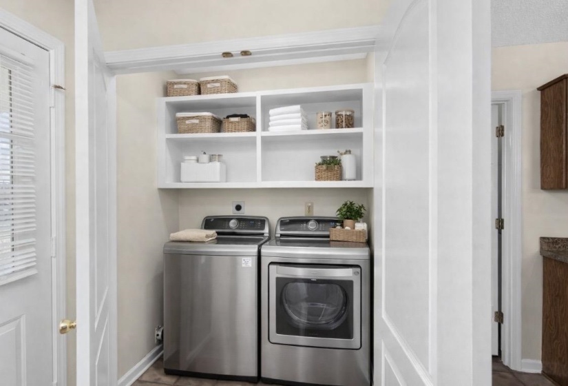 Staged pic of laundry closet