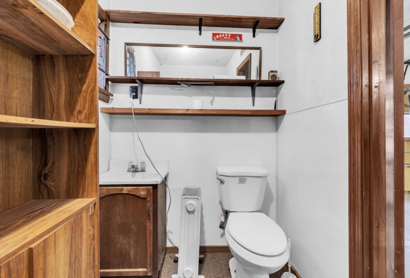 Bathroom with toilet and vanity