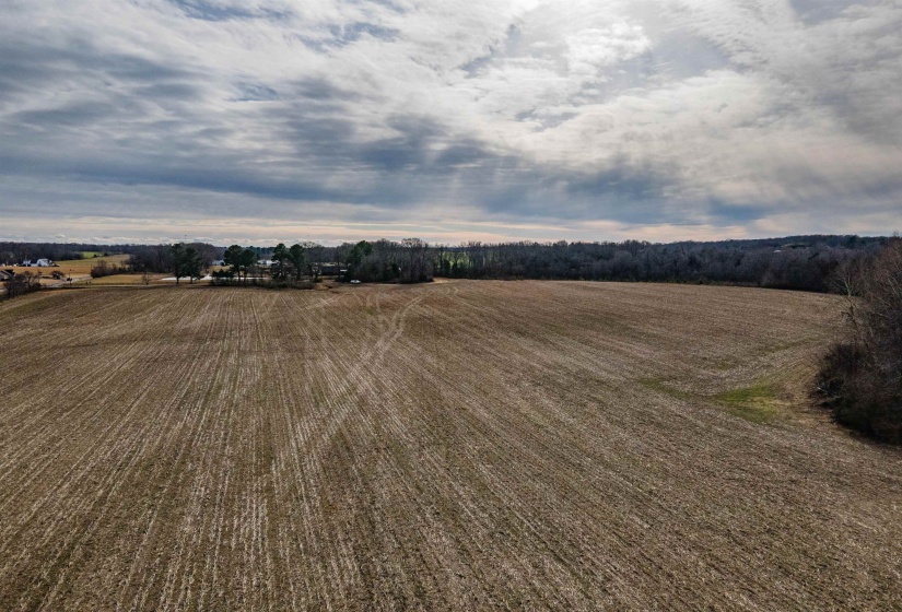 Aerial view of sparsely populated area