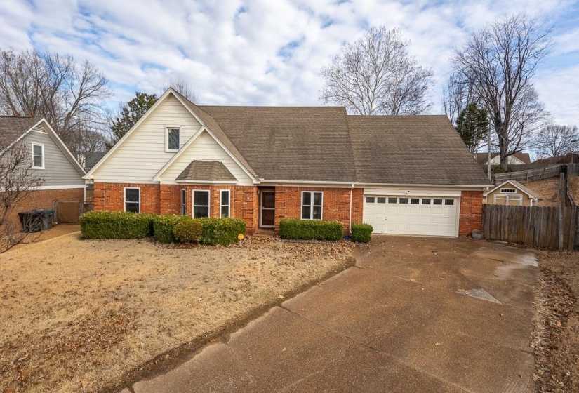 Welcome Home-5 bd/3 ba, 2 have been beautifully updated. THREE BEDROOMS DOWN! NO CARPET DOWNSTAIRS! STORAGE GALORE! Large cove lot with a sectioned off backyard perfect for dogs!
