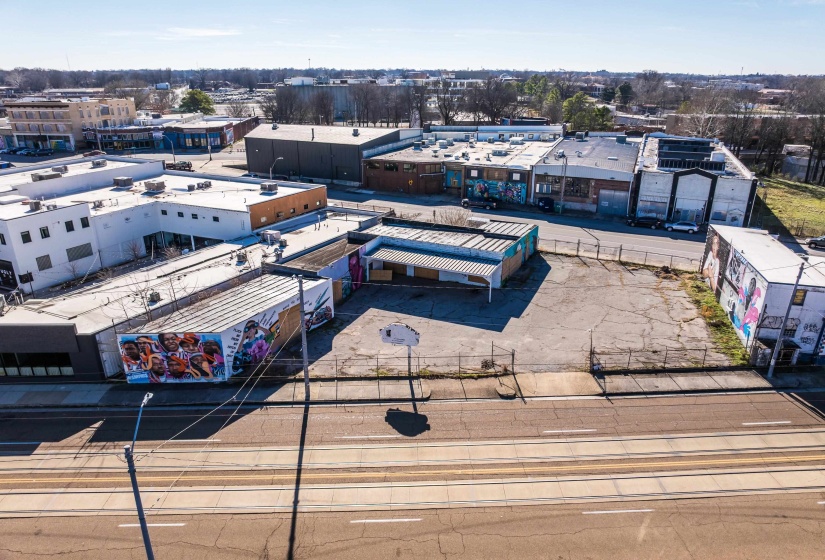 Bird's eye view of industrial structures
