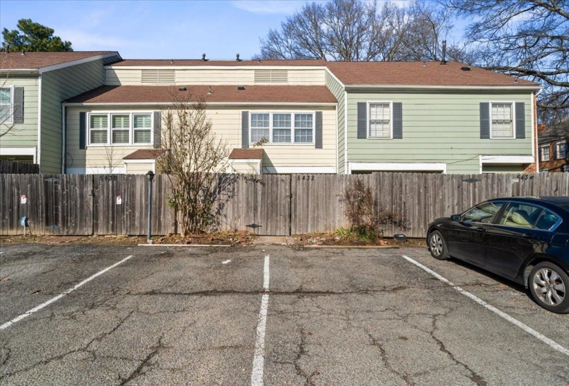 View of uncovered parking lot