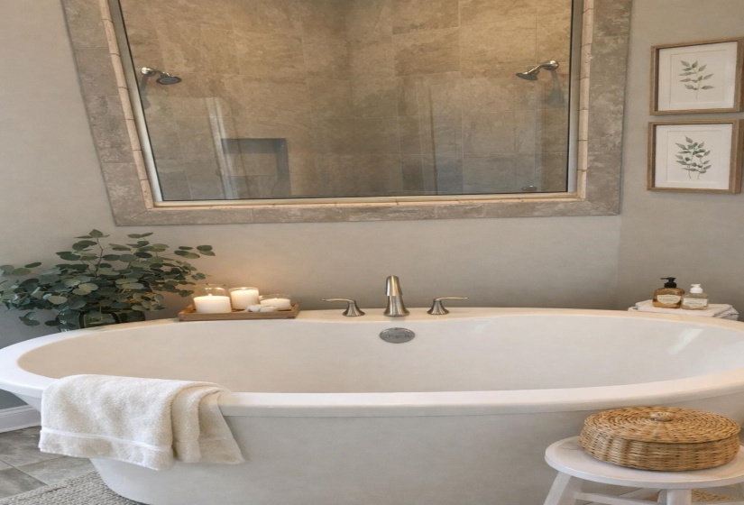 Bathroom featuring a freestanding bath