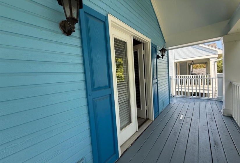 View of wooden terrace