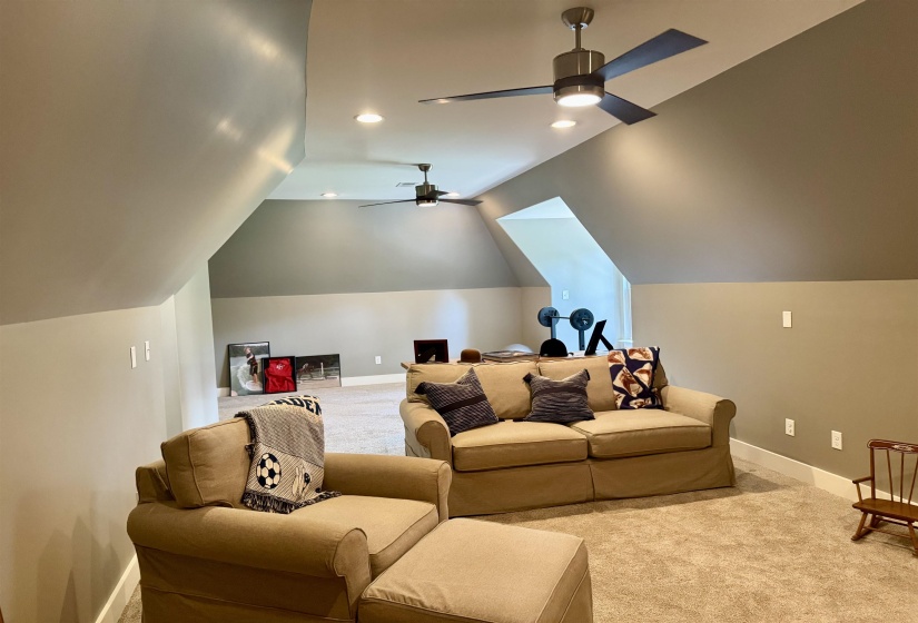 Multi purpose game room or Media  Many options   Wired for surround sound