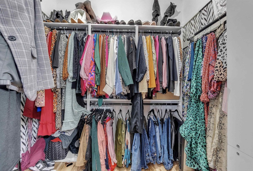 View of walk in closet
