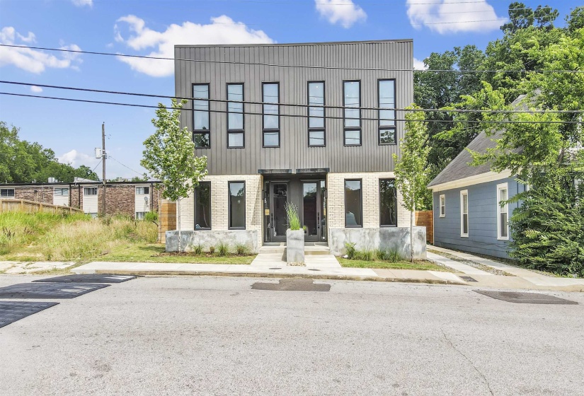 Multi unit property with brick siding