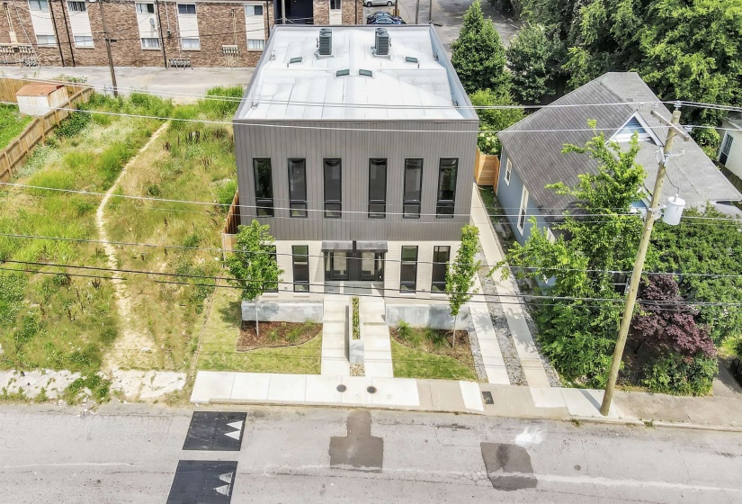 View from above of property