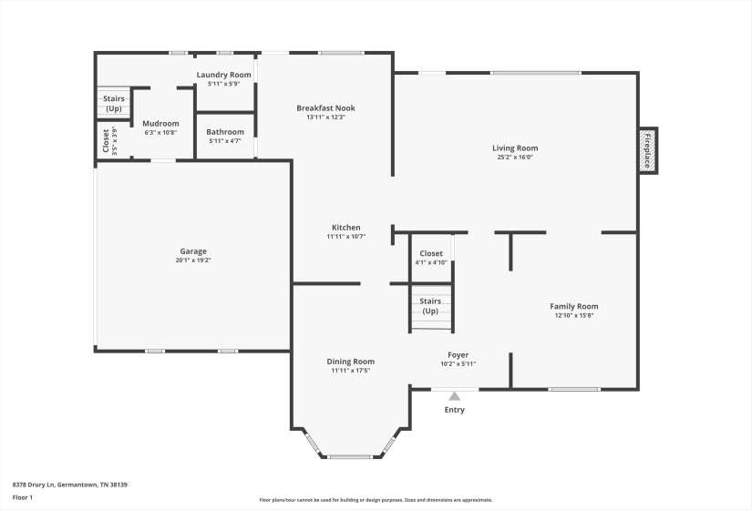 8378 DRURY LN, Germantown, Tennessee 38139, 4 Bedrooms Bedrooms, 10 Rooms Rooms,2.1 BathroomsBathrooms,Residential,For Sale,DRURY,10214027