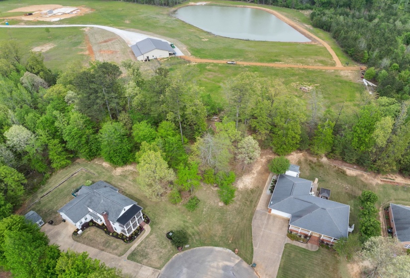 Bird's eye view of a large body of water