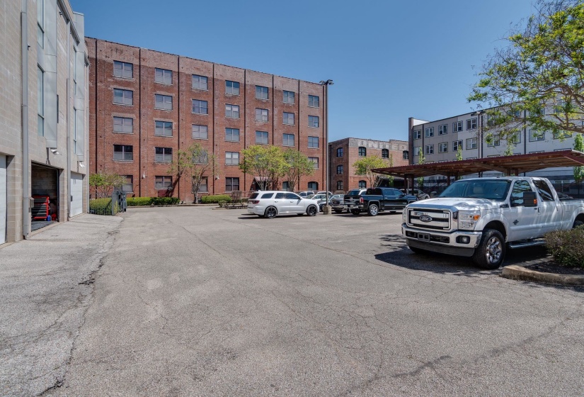 View of uncovered parking lot
