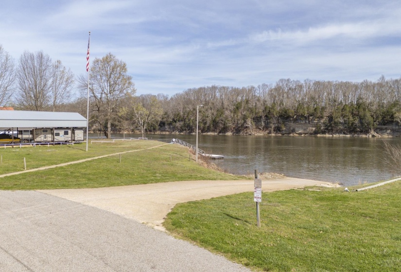 View of property's community with a water view