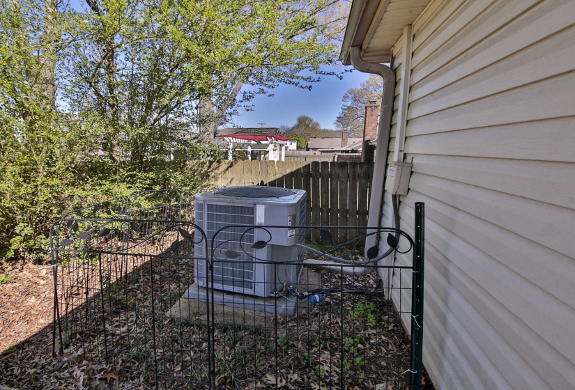 Exterior view of a central air condition unit
