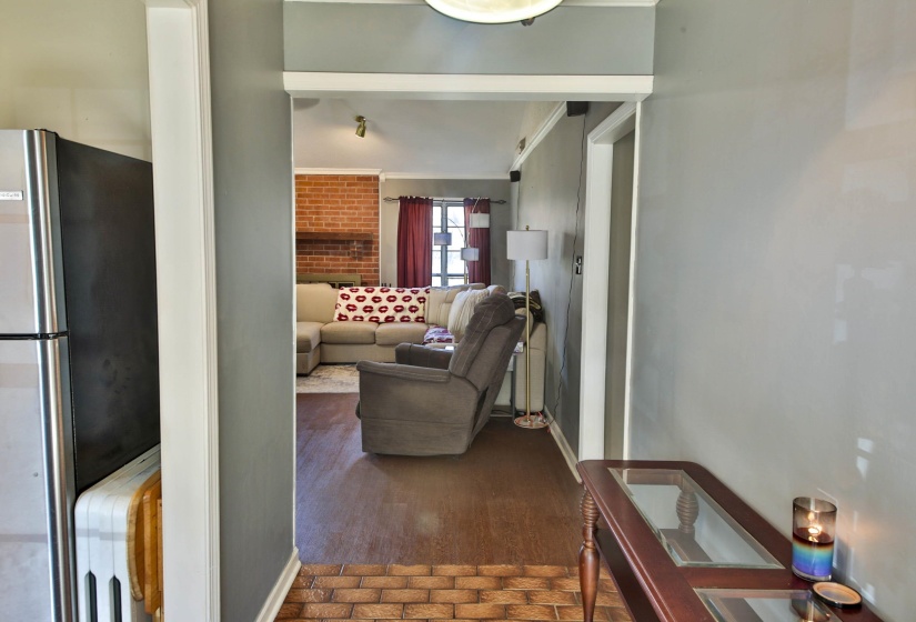 Living area with baseboards