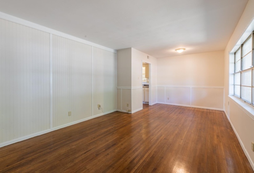 Empty room with wood finished floors