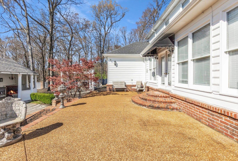 View of yard with a patio area and french doors