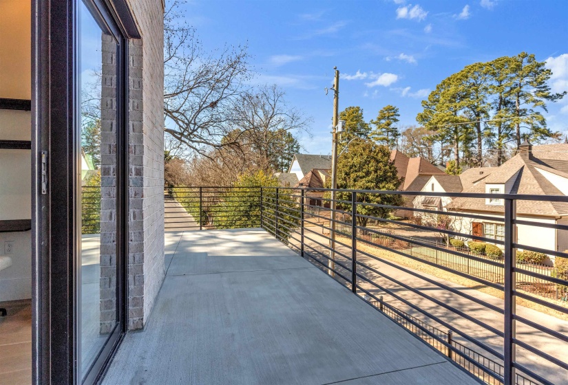 Patio / terrace with a residential view