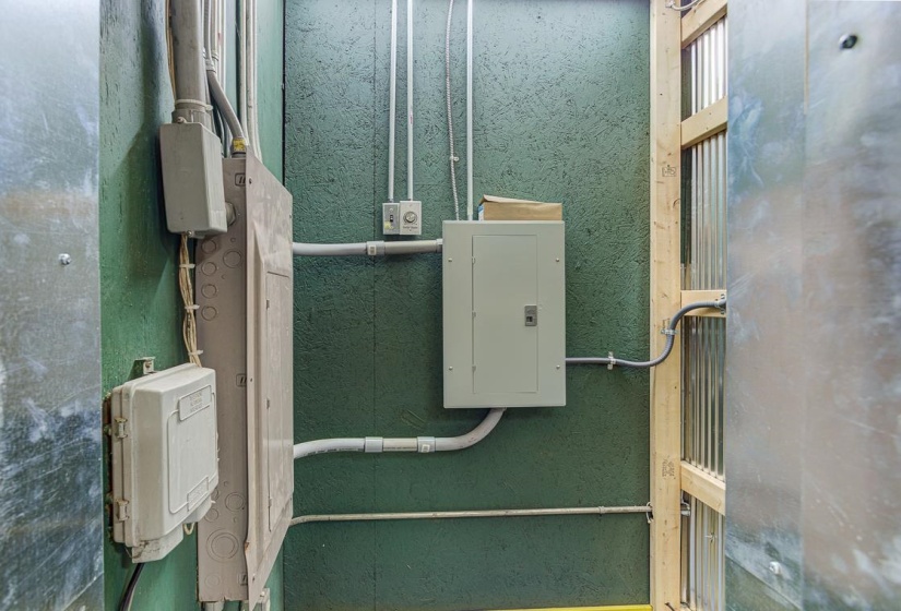 Utilities featuring electric panel